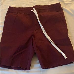 Burgundy shorts